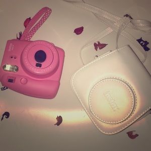 Instax mini 9 Polaroid camera with case!